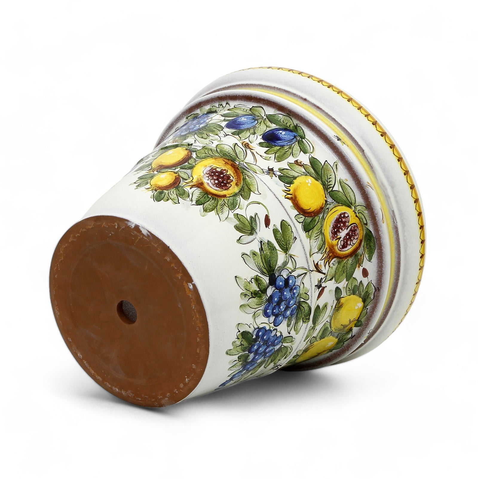 TOSCANA PLANTER: Medium Round Tuscan Limoniera planter/vase 'Conca' - Strong Terracotta indoor/outdoor freeze resistant - FRUTTA FONDO MIELE LIMONI Design