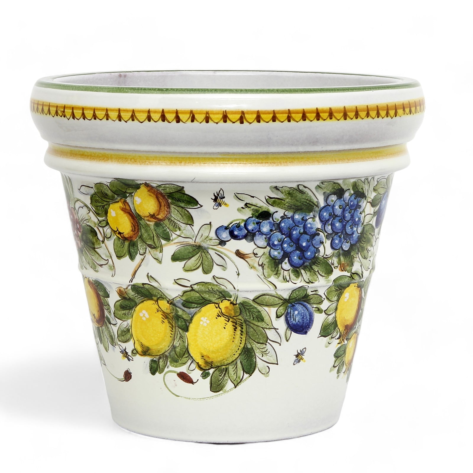 TOSCANA PLANTER: Medium Round Tuscan Limoniera planter/vase 'Conca' - Strong Terracotta indoor/outdoor freeze resistant - FRUTTA FONDO MIELE LIMONI Design