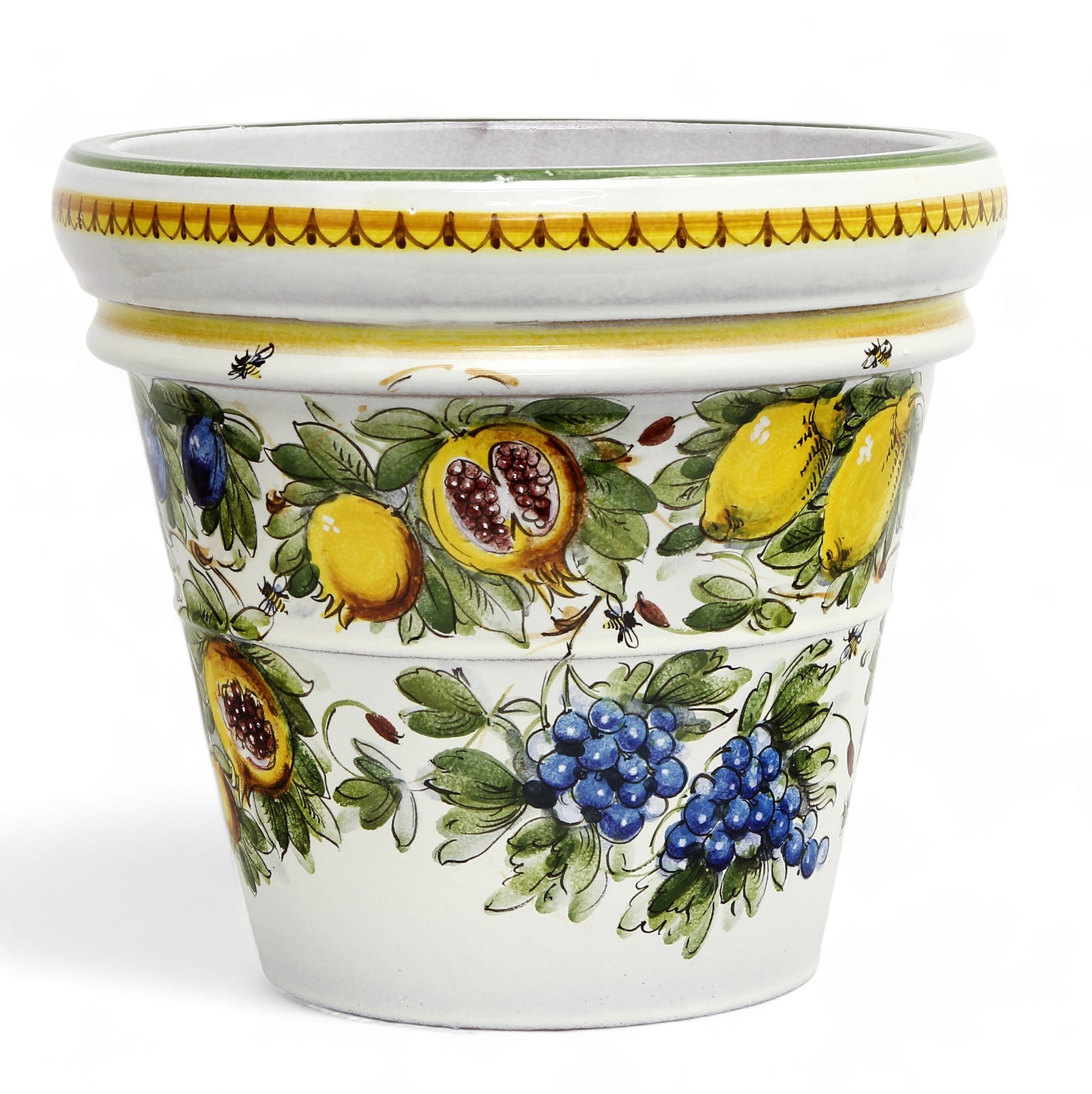 TOSCANA PLANTER: Medium Round Tuscan Limoniera planter/vase 'Conca' - Strong Terracotta indoor/outdoor freeze resistant - FRUTTA FONDO MIELE LIMONI Design