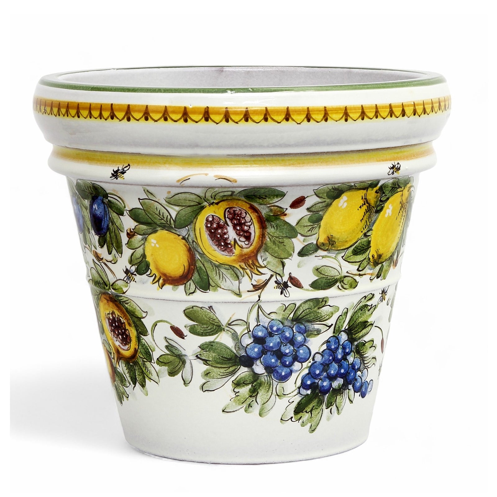 TOSCANA PLANTER: Medium Round Tuscan Limoniera planter/vase 'Conca' - Strong Terracotta indoor/outdoor freeze resistant - FRUTTA FONDO MIELE LIMONI Design
