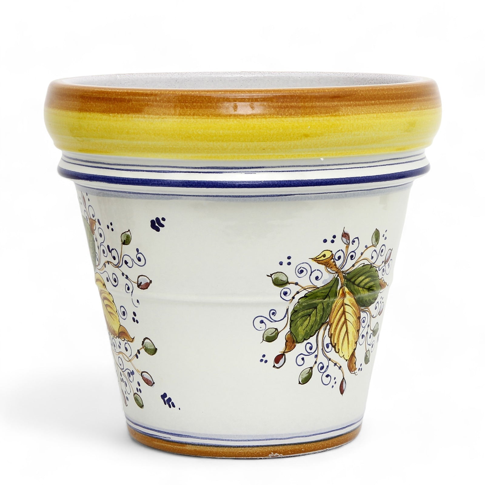 TOSCANA PLANTER: Medium Round Tuscan Limoniera planter/vase 'Conca' - Strong Terracotta indoor/outdoor freeze resistant - POSITANO Design