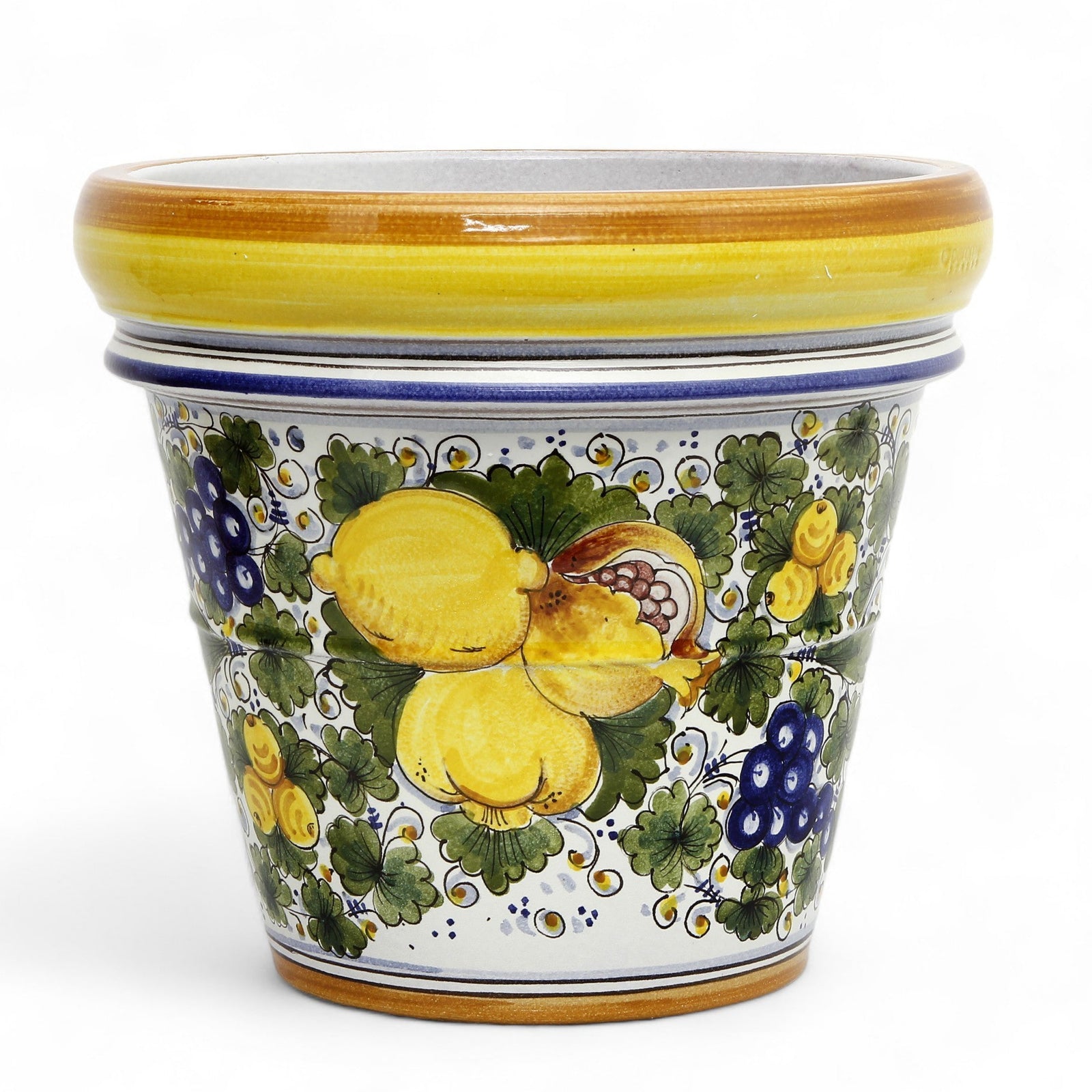 TOSCANA PLANTER: Medium Round Tuscan Limoniera planter/vase 'Conca' - Strong Terracotta indoor/outdoor freeze resistant - TUSCANIA Design