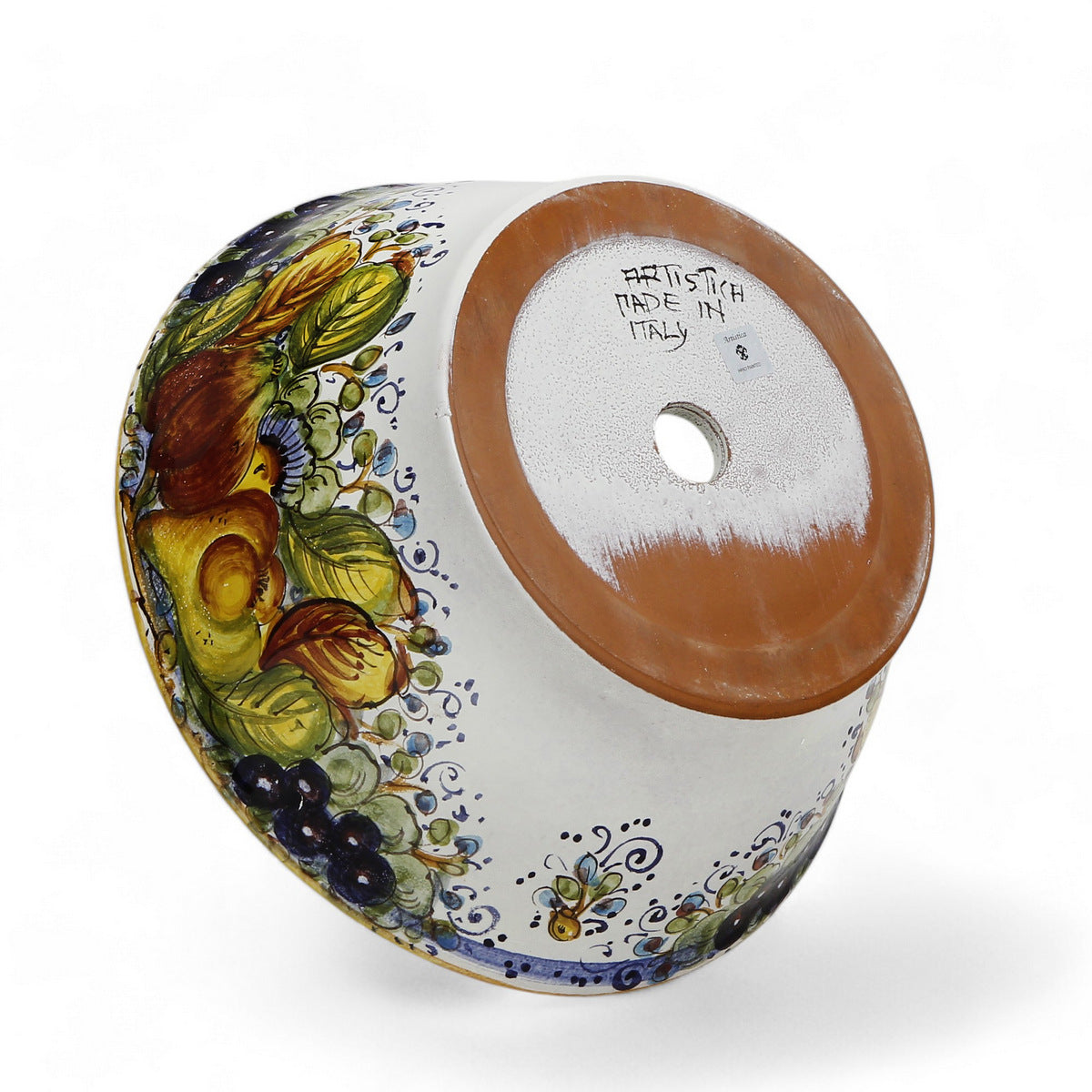 TOSCANA PLANTER: Medium Round Tuscan Lown Bowl Planter 'Ciotolone' - Strong Terracotta indoor/outdoor freeze resistant - FRUTTA Design