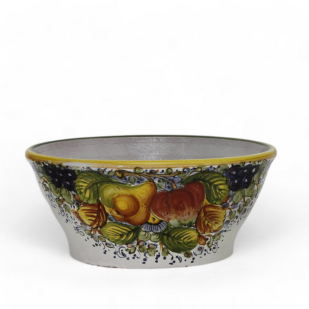 TOSCANA PLANTER: Medium Round Tuscan Lown Bowl Planter 'Ciotolone' - Strong Terracotta indoor/outdoor freeze resistant - FRUTTA Design