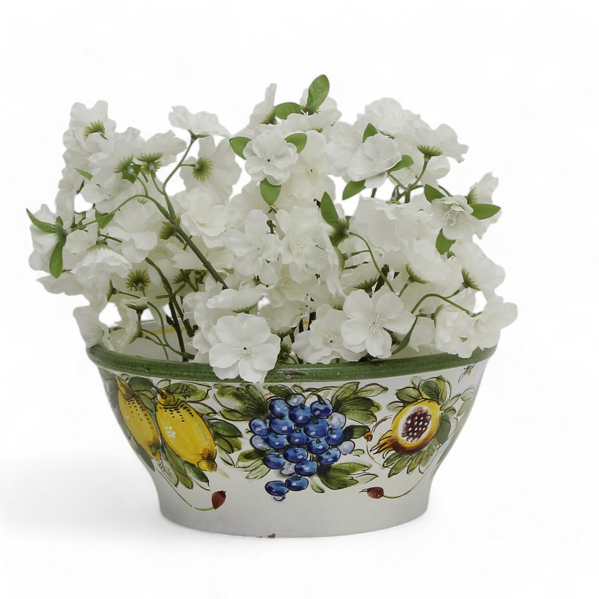 TOSCANA PLANTER: Medium Round Tuscan Lown Bowl Planter 'Ciotolone' - Strong Terracotta indoor/outdoor freeze resistant - LIMONI FONDO MIELE Design