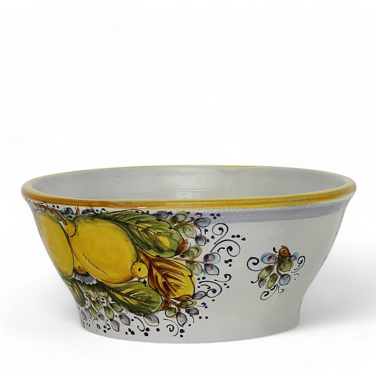 TOSCANA PLANTER CIOTOLA: Medium Round Tuscan Lown Bowl Planter 'Ciotolone' - Strong Terracotta indoor/outdoor freeze resistant - POSITANO Design