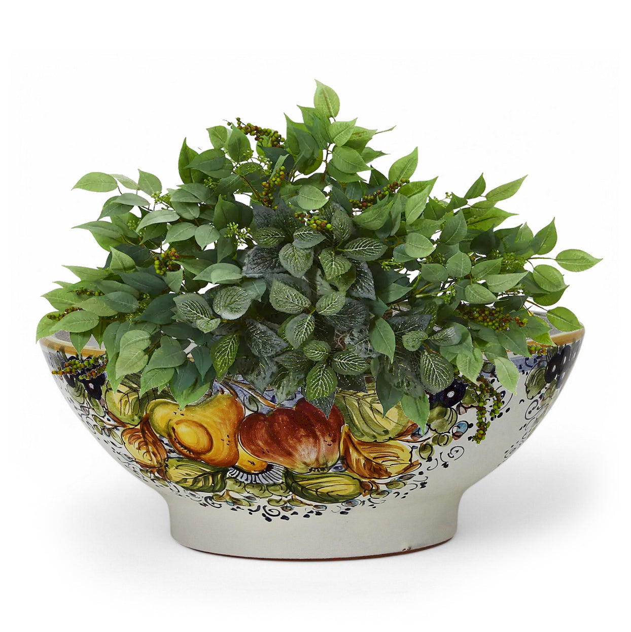 TOSCANA PLANTER: Large Round Tuscan Lown Bowl Planter 'Ciotolone' - Strong Terracotta indoor/outdoor freeze resistant - FRUTTA Design
