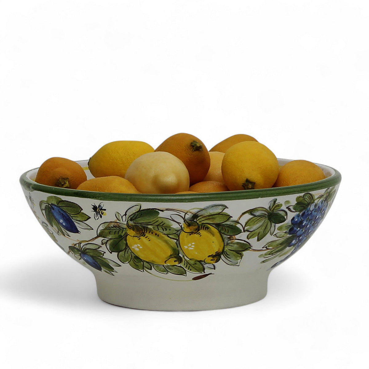 TOSCANA PLANTER: Large Round Tuscan Lown Bowl Planter 'Ciotolone' - Strong Terracotta indoor/outdoor freeze resistant - LIMONI FONDO MIELE Design
