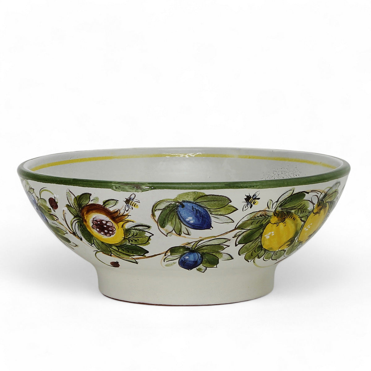 TOSCANA PLANTER: Large Round Tuscan Lown Bowl Planter 'Ciotolone' - Strong Terracotta indoor/outdoor freeze resistant - LIMONI FONDO MIELE Design