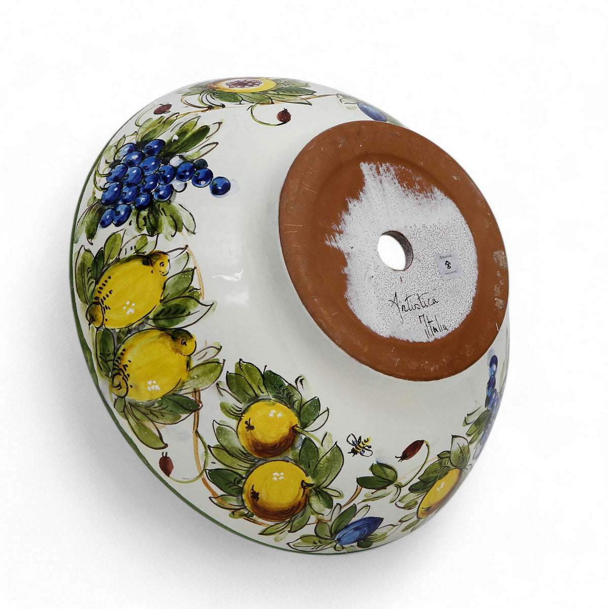 TOSCANA PLANTER CIOTOLA: Large Round Tuscan Lown Bowl Planter 'Ciotolone' - Strong Terracotta indoor/outdoor freeze resistant - LIMONI FONDO MIELE Design