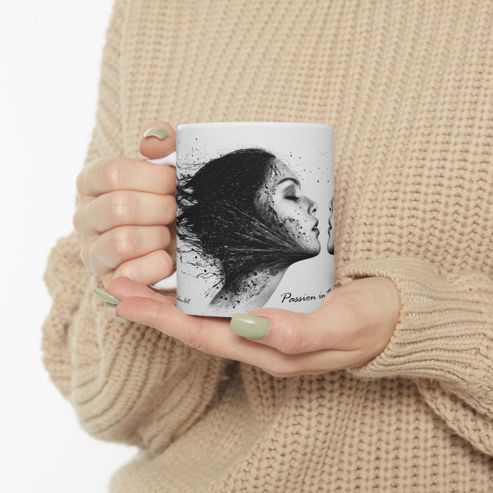 SUBLIMART: PASSIONE Ceramic Mug – "Passion in the Wind"