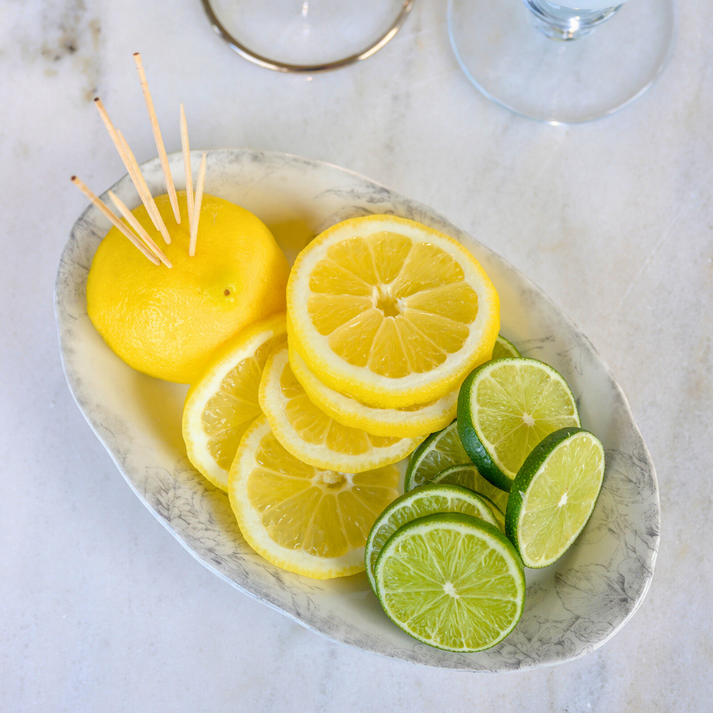 ARTE ITALICA: Giulietta Small Oval Dish Gray/White