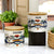 RICCO ITALIA DERUTA: Porcelain storage short jar with sealing bamboo lid Ricco Italia Deruta SUGAR or ZUCCHERO script- Mario Bruno Design