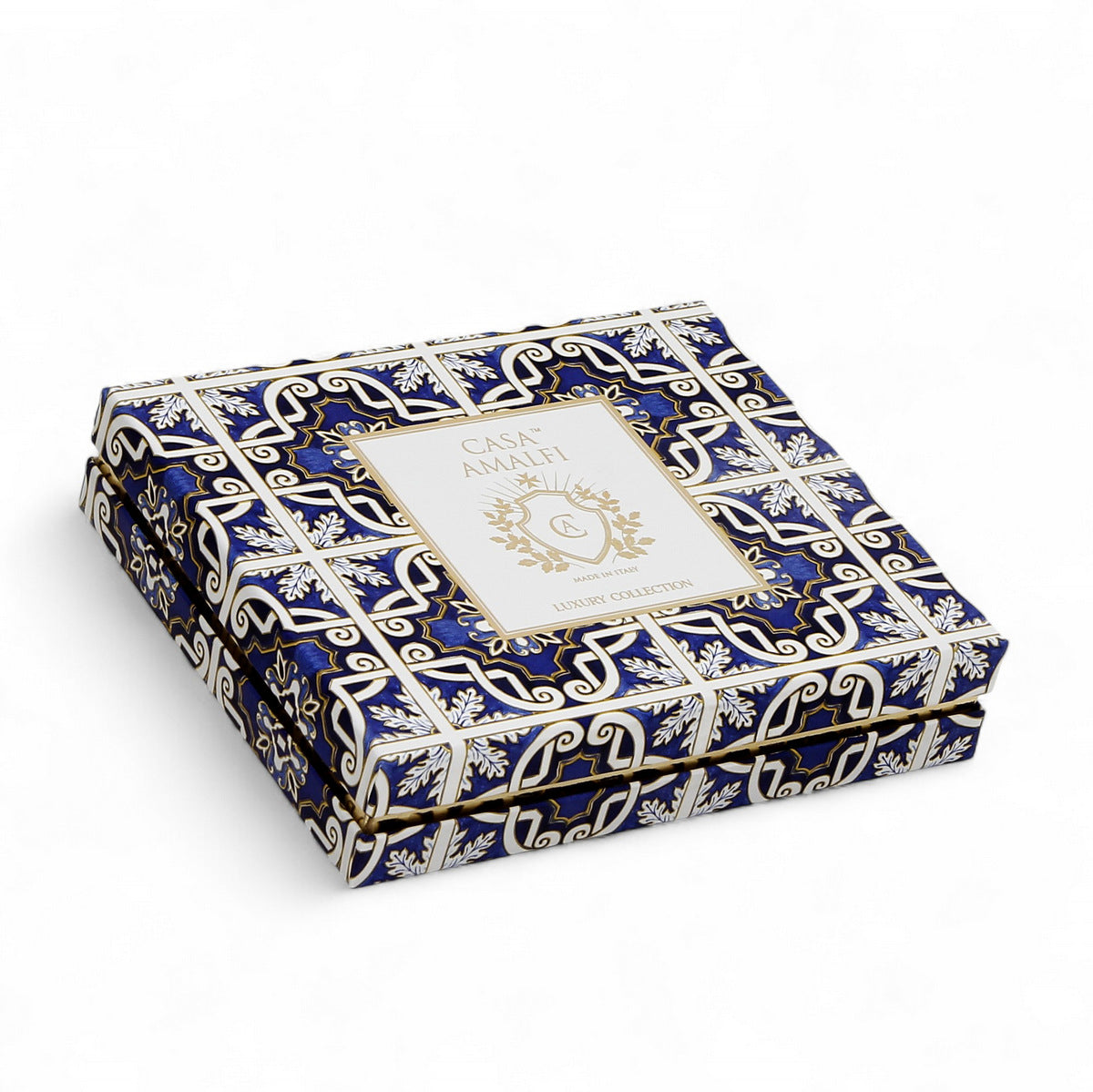 CASA AMALFI SOAPS: Scented Soap Bar with ceramic soap dish - BLUE GROTTO SINGLE GIFT BOX