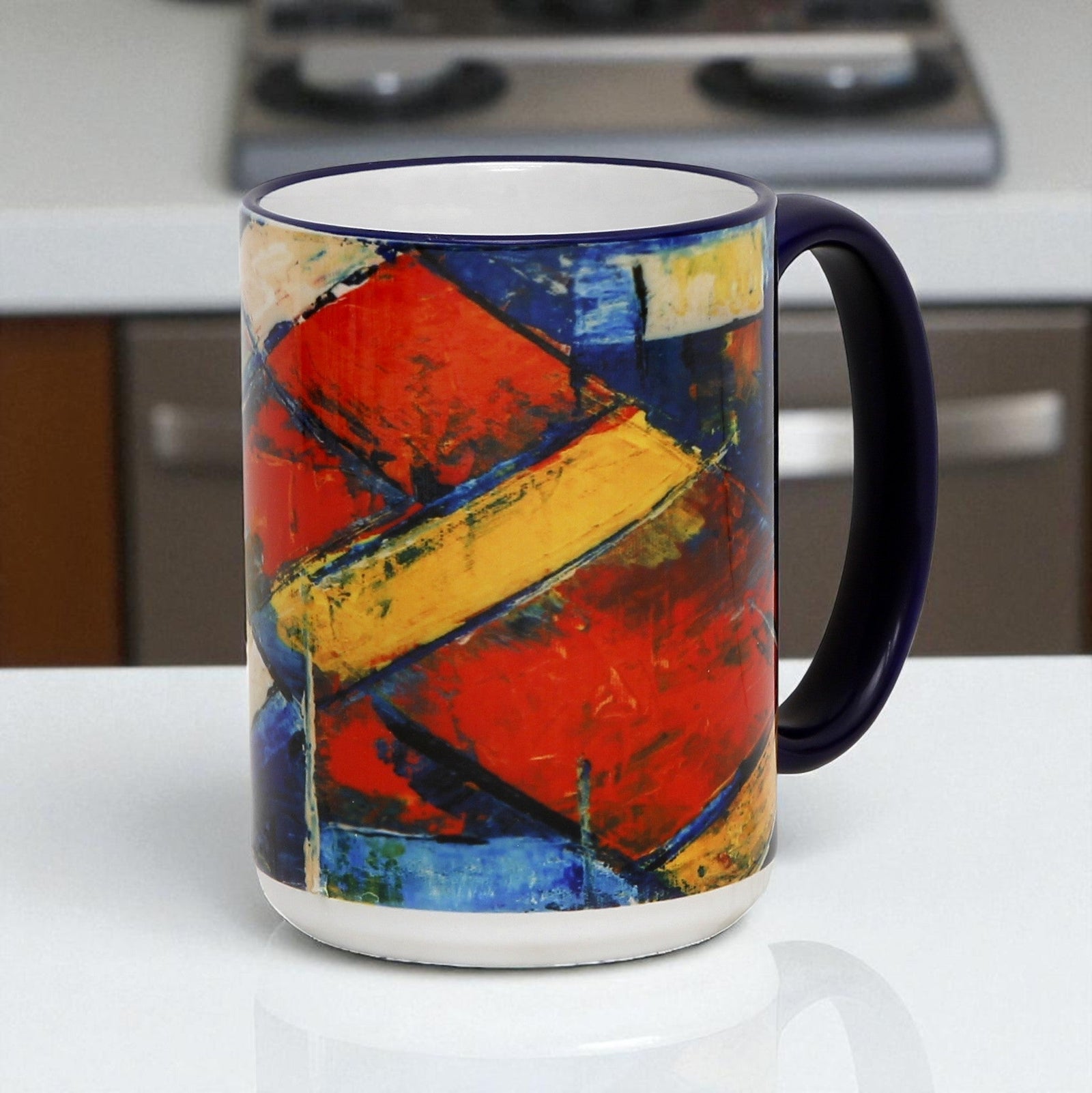 SUBLIMART: Abstract Expressionist 15 Oz Porcelain Mug