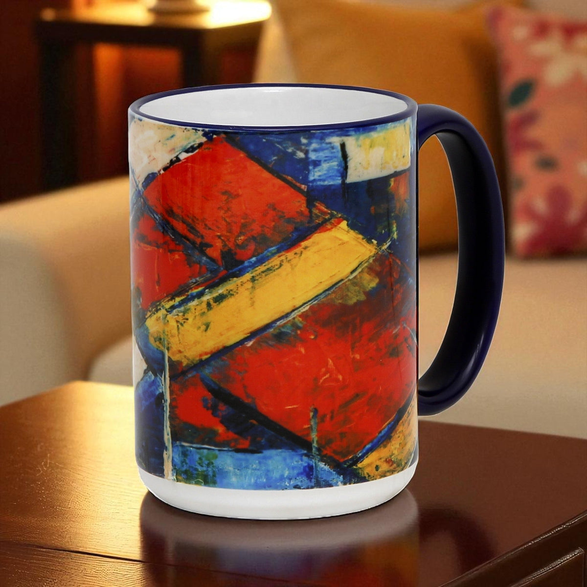 SUBLIMART: Abstract Expressionist 15 Oz Porcelain Mug