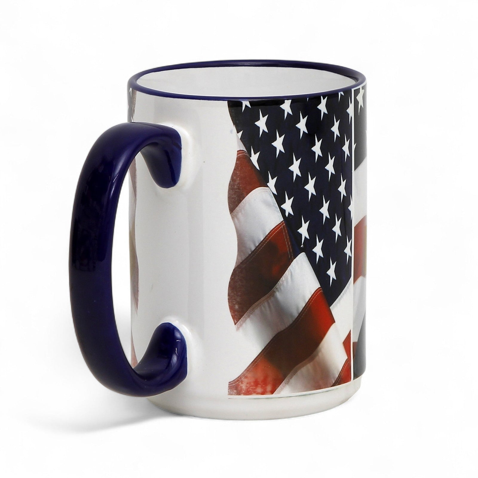 SUBLIMART: Patriotic 15 oz Bald Eagle & American Flag Ceramic Mug