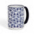 SUBLIMART: Blue and white filigree pattern 15 Oz Porcelain Mug