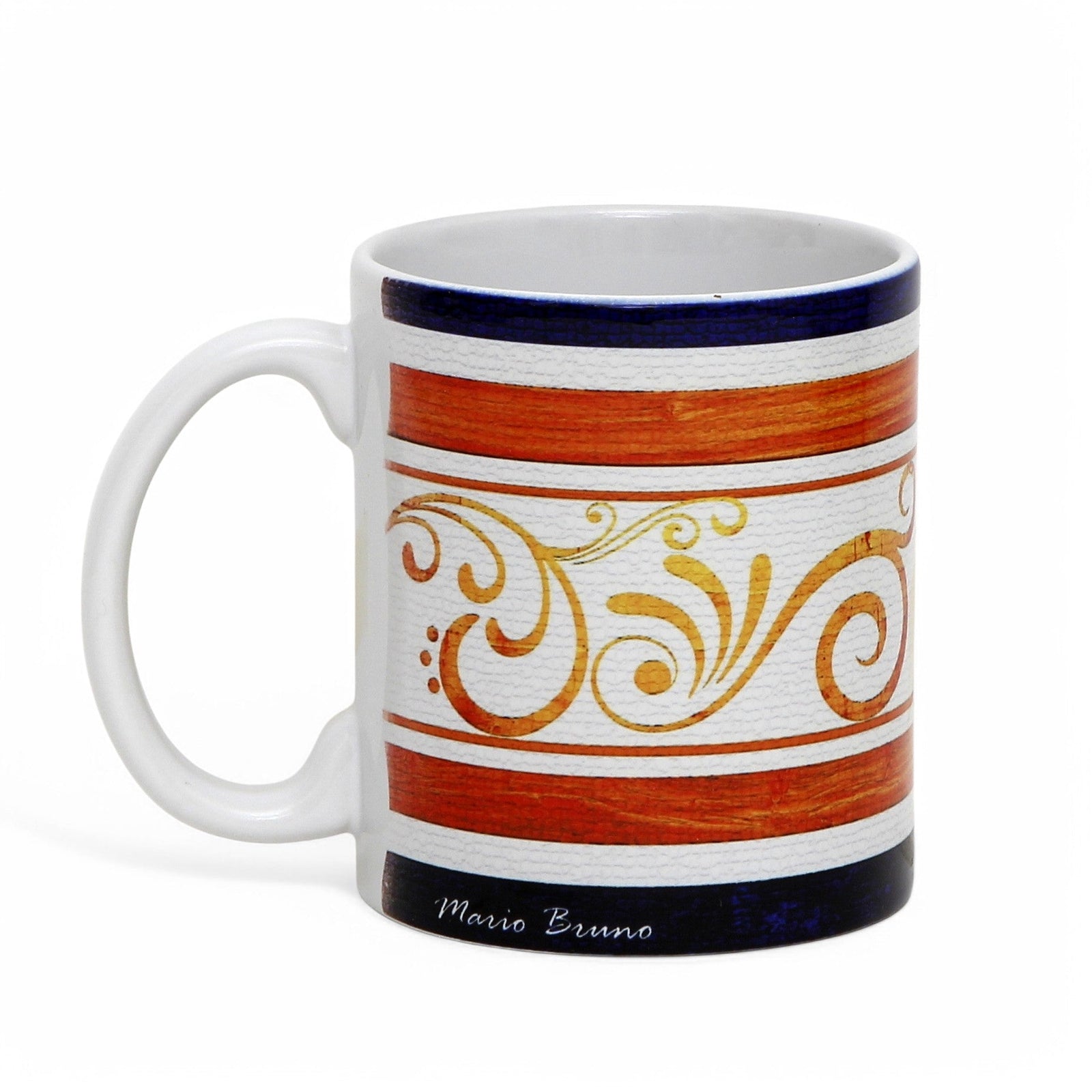 SUBLIMART: Ricco Italia Mug White Handle+Rim - by Mario Bruno (Design 6416)-