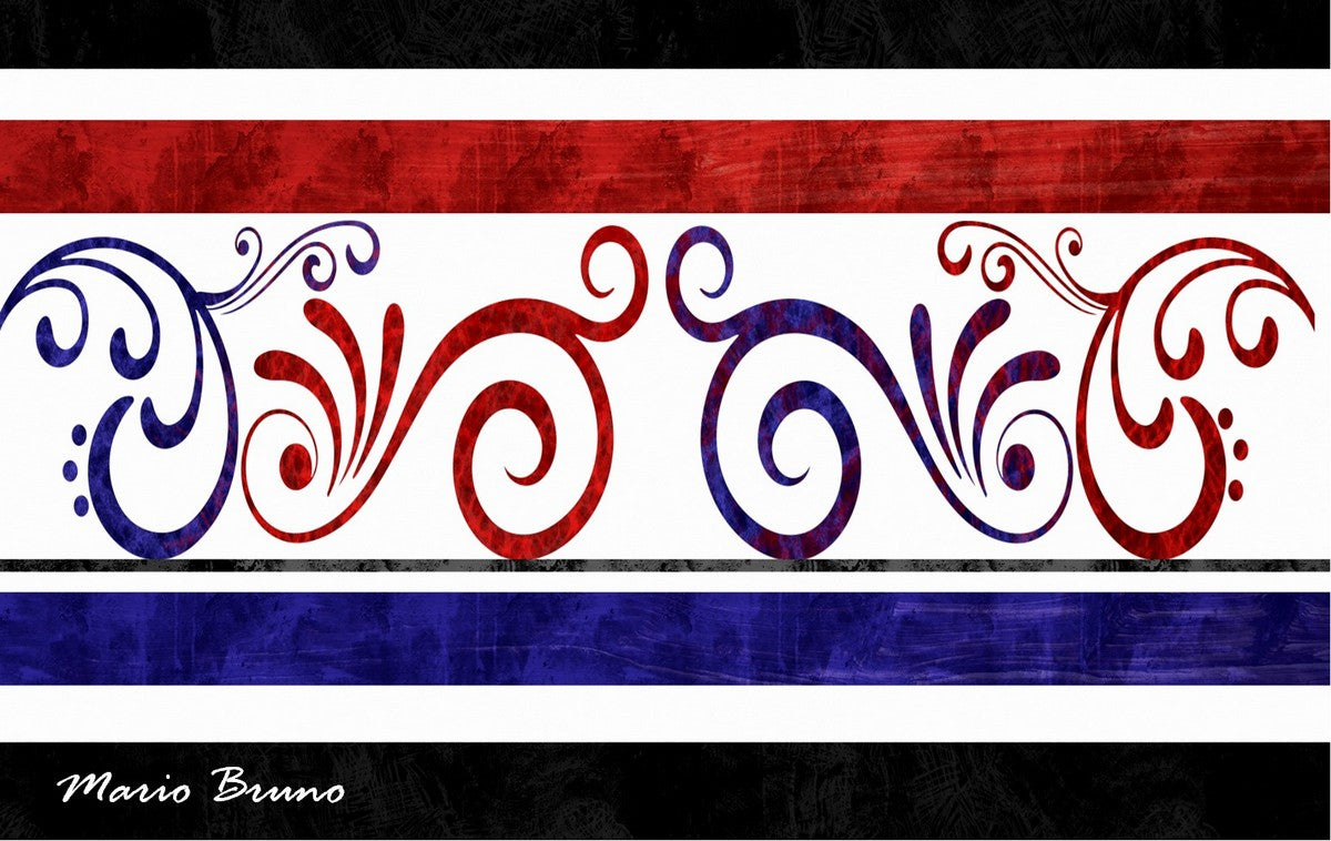 WOOD BOX: Lined Tea Bags Wood Box with printed tile lid - Opera "Mario Bruno Design 04"