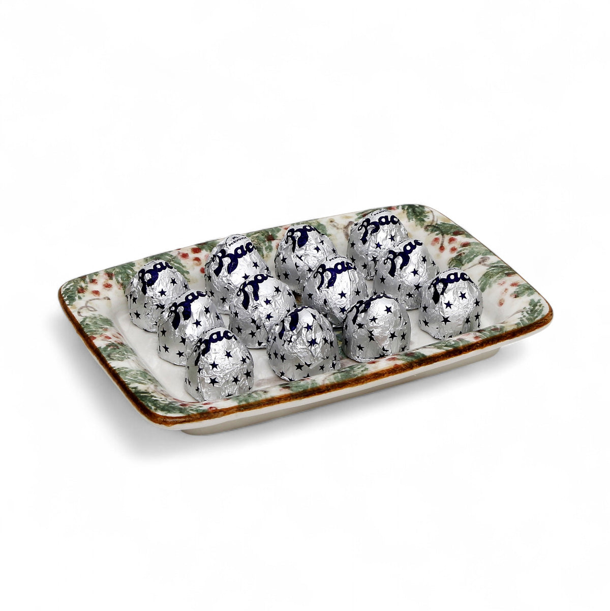 LOVE.ly: ARTE ITALICA Natale Small Rectangular Tray with 12 Baci Perugina