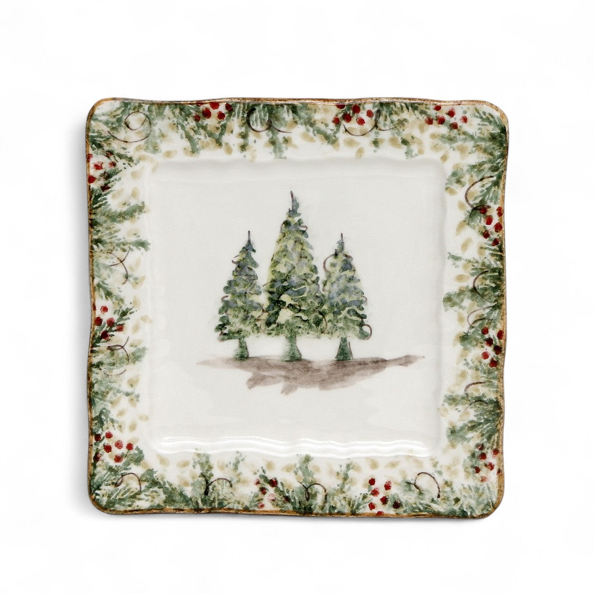ARTE ITALICA: Natale Square Salad Plate