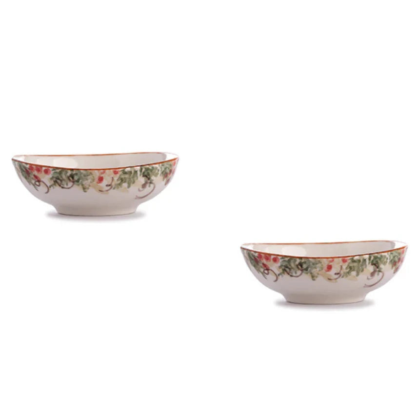 ARTE ITALICA: Natale Small Oval Bowl (Set of 2) [R]