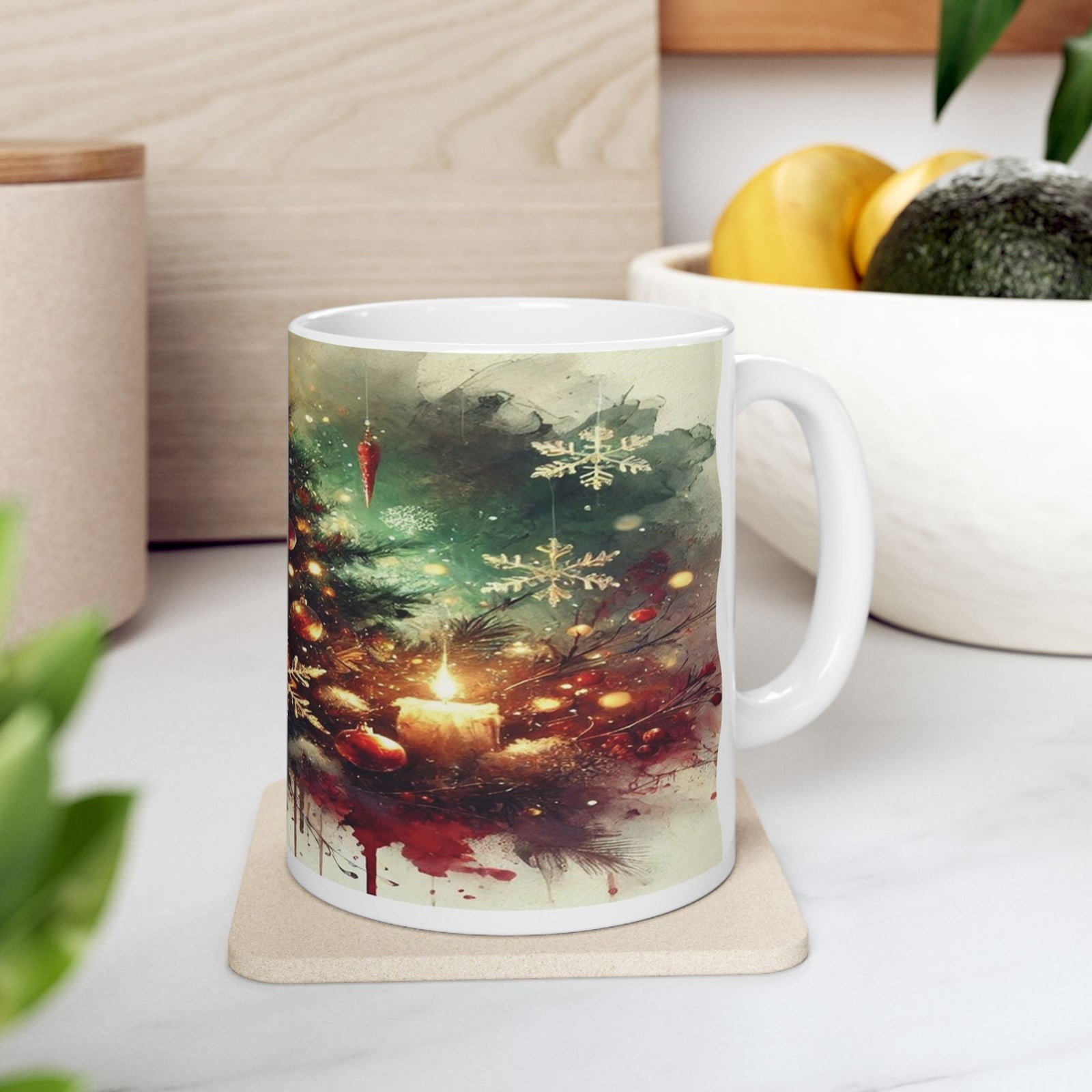 SUBLIMART: Christmas Ceramic Mug – Watercolor Design by RC Design 01