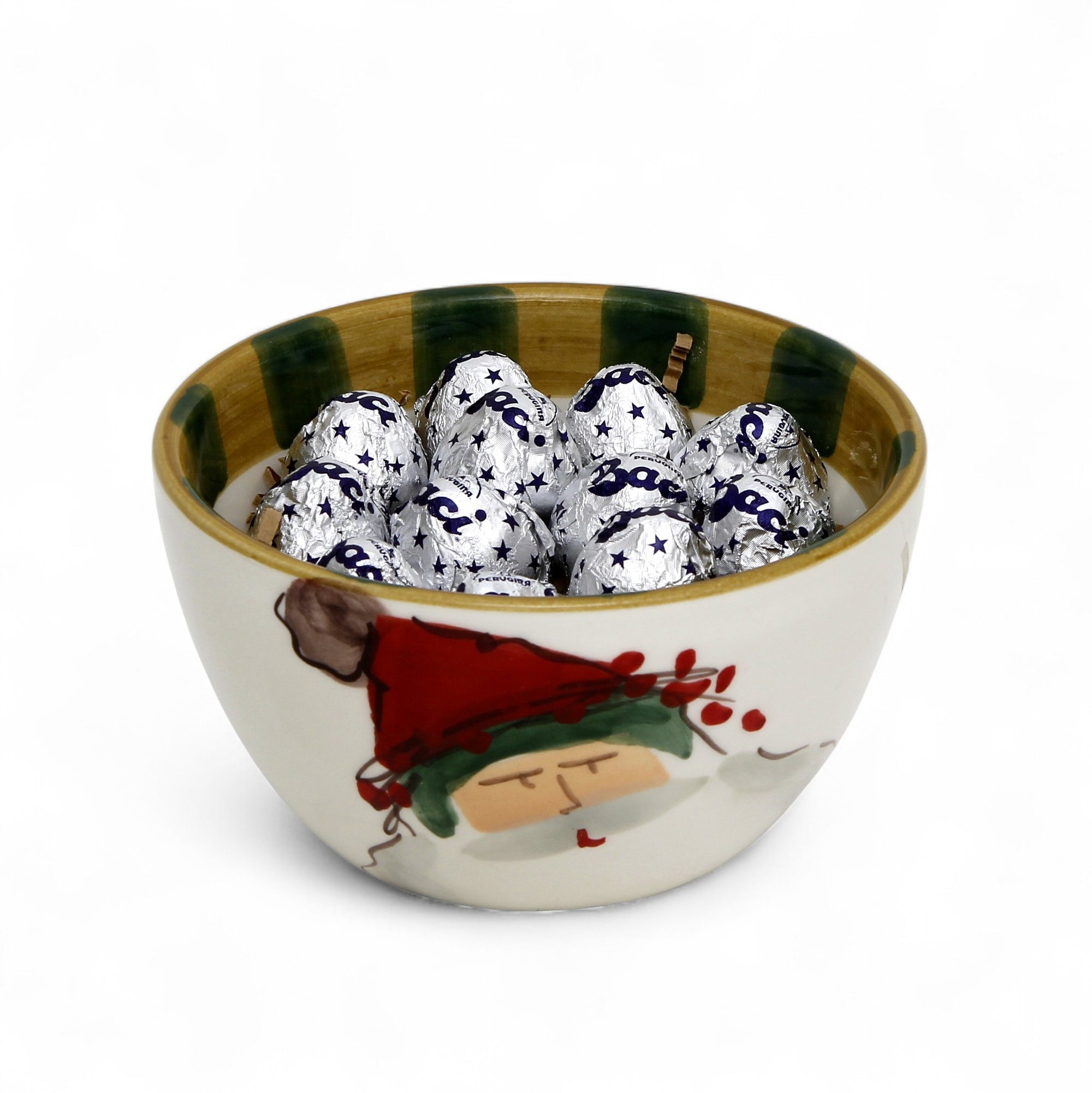 LOVE.ly: VIETRI Old St. Nick Cereal Bowl with 12 Baci Perugina