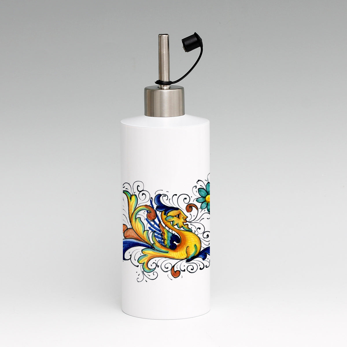 SUBLIMART: Olive Oil/Vinegar Straight Dispenser with screw-in pourer (Deruta Design 83)