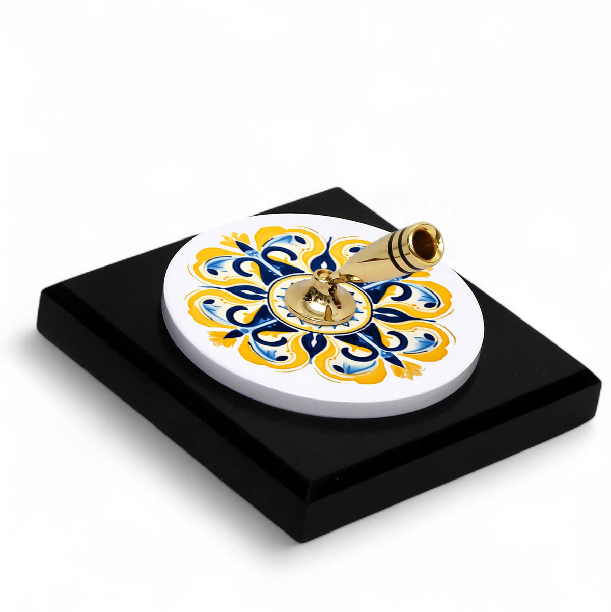 SUBLIMART: Traditional Italian-Inspired Wood/Ceramic Pen Holder with pen (Design 01)