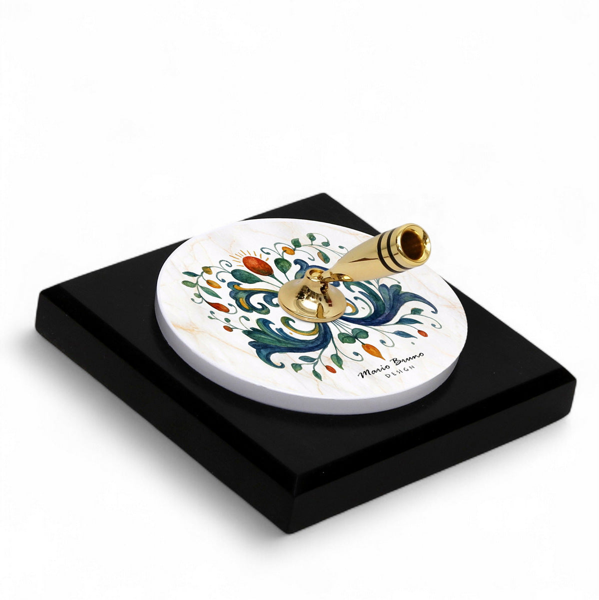 SUBLIMART: Traditional Italian-Inspired Wood/Ceramic Pen Holder with pen (Design 03)