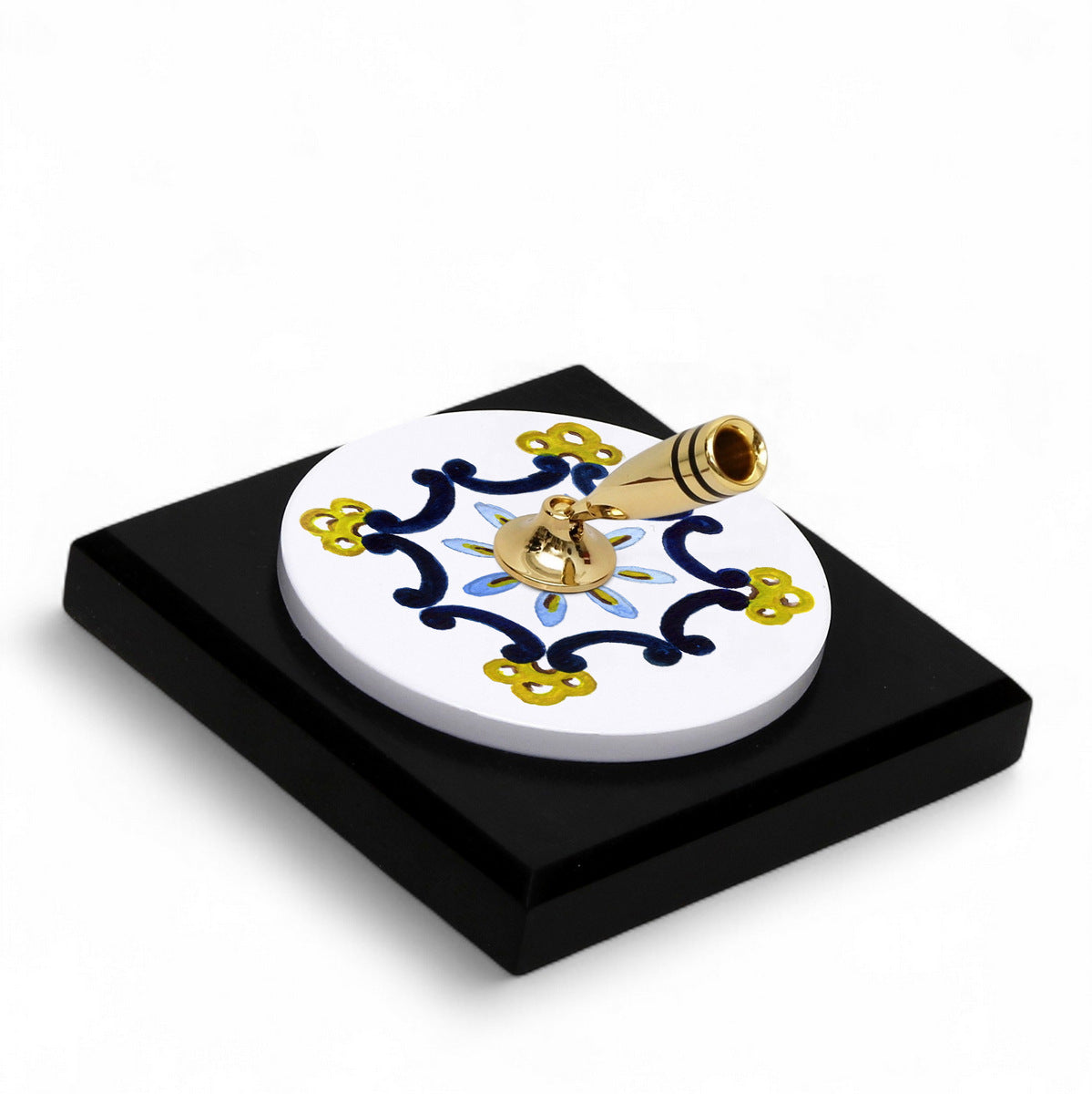 SUBLIMART: Traditional Italian-Inspired Wood/Ceramic Pen Holder with pen (Design 05)