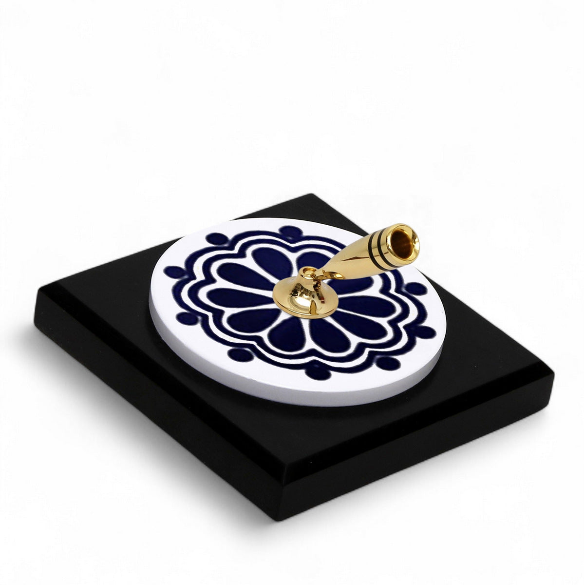 SUBLIMART: Traditional Italian-Inspired Wood/Ceramic Pen Holder with pen (Design 07)