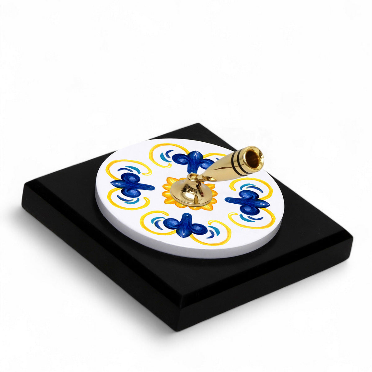 SUBLIMART: Traditional Italian-Inspired Wood/Ceramic Pen Holder with pen (Design 08)