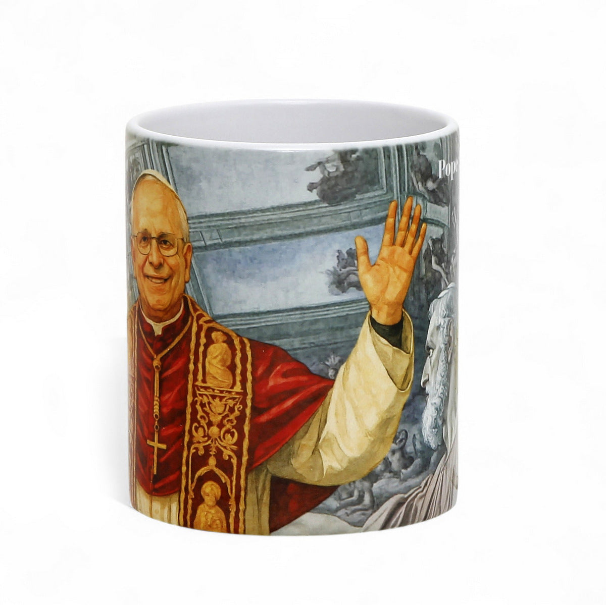 Commemorative Porcelain Multi-Use Tumbler Pope Leo XIV – Exclusive digital portrait by RC Designs