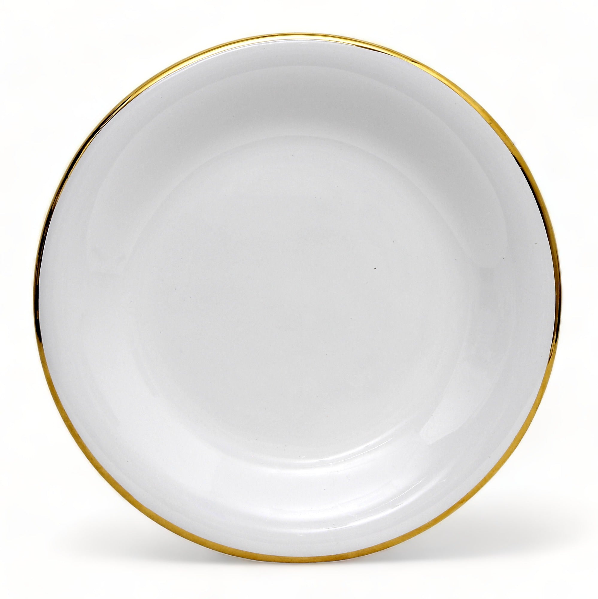 POSATA: Plain Large Platter with 24 Carats Gold Rim [R]