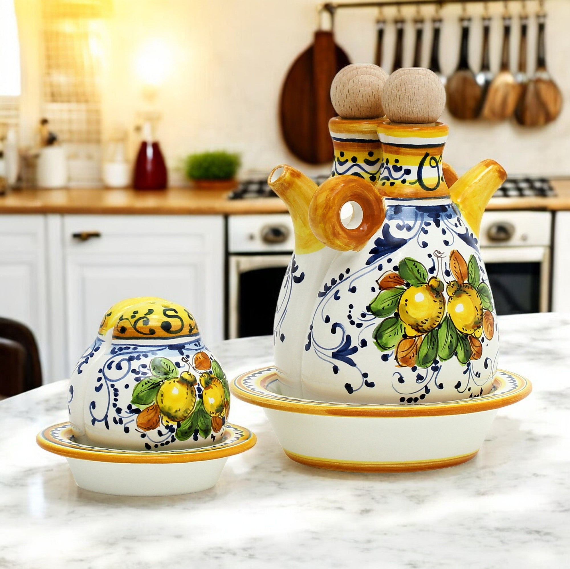 LIMONCINI: 'The Better Half' Oil+Vinegar and Salt+Pepper Sets - artisticaitalian.com