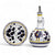 GIFT BOX: With Deruta Olive Oil Dispenser + Saucer/Dipping Bowl + EVOO bottle - BLUE ROOSTER design