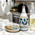 ORVIETO GREEN ROOSTER: Olive Oil Bottle Dispenser with Dipping Bowl/Tray