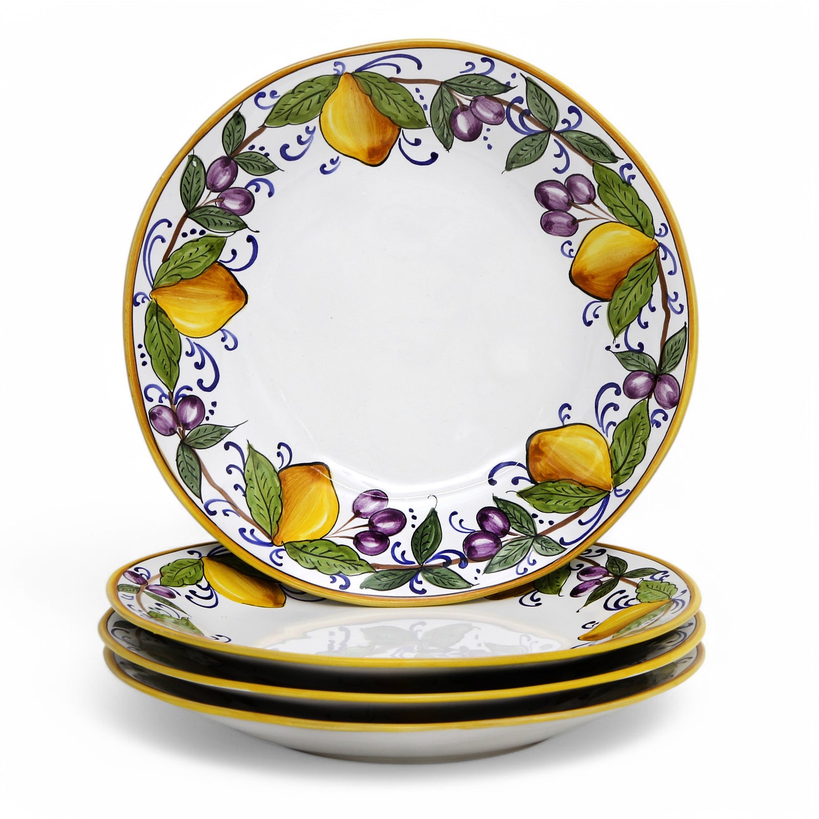 LIMONI POSITANO: Dinner Plates Bundle of Four Pcs.