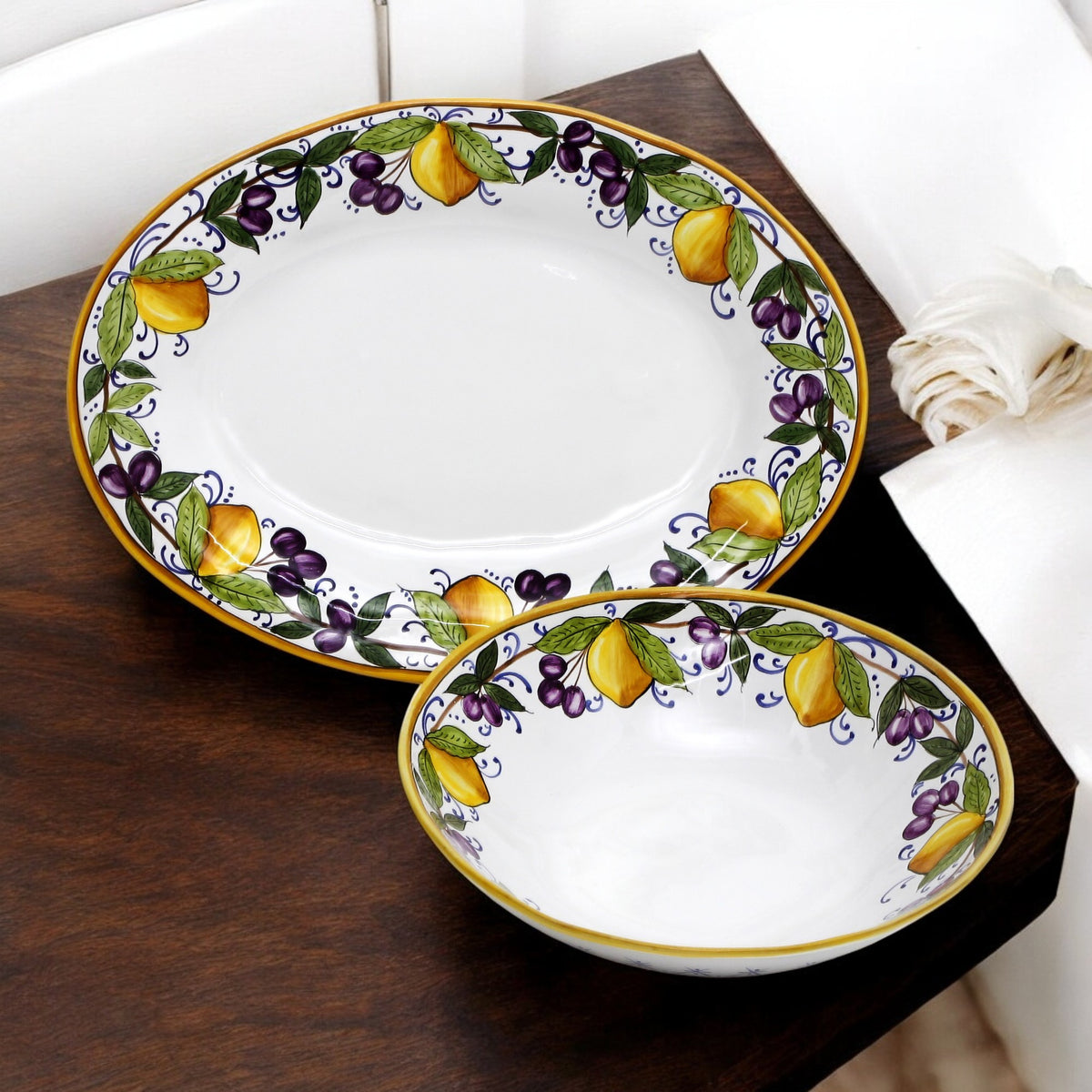 LIMONI POSITANO: Two Pieces Serving Set Bundle