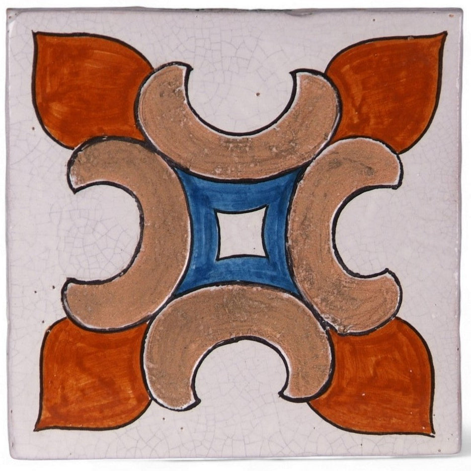 ANTICA DERUTA: Hand Painted Ceramic Authentic Deruta Tile Vario The Browns