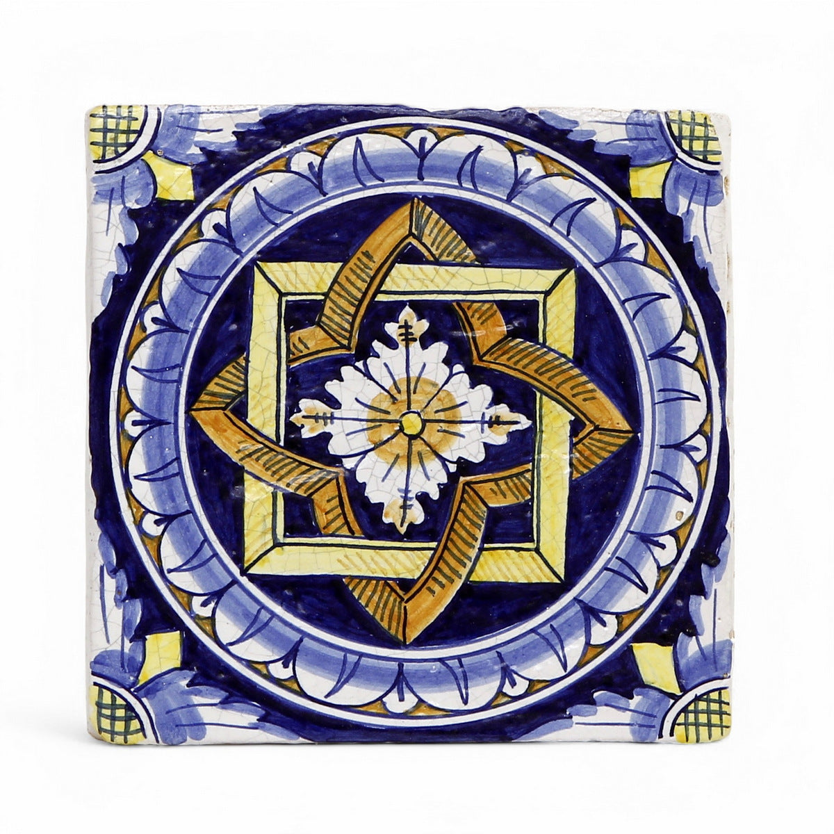 ANTICA DERUTA: Deluxe Hand Painted Ceramic Authentic Deruta Tile