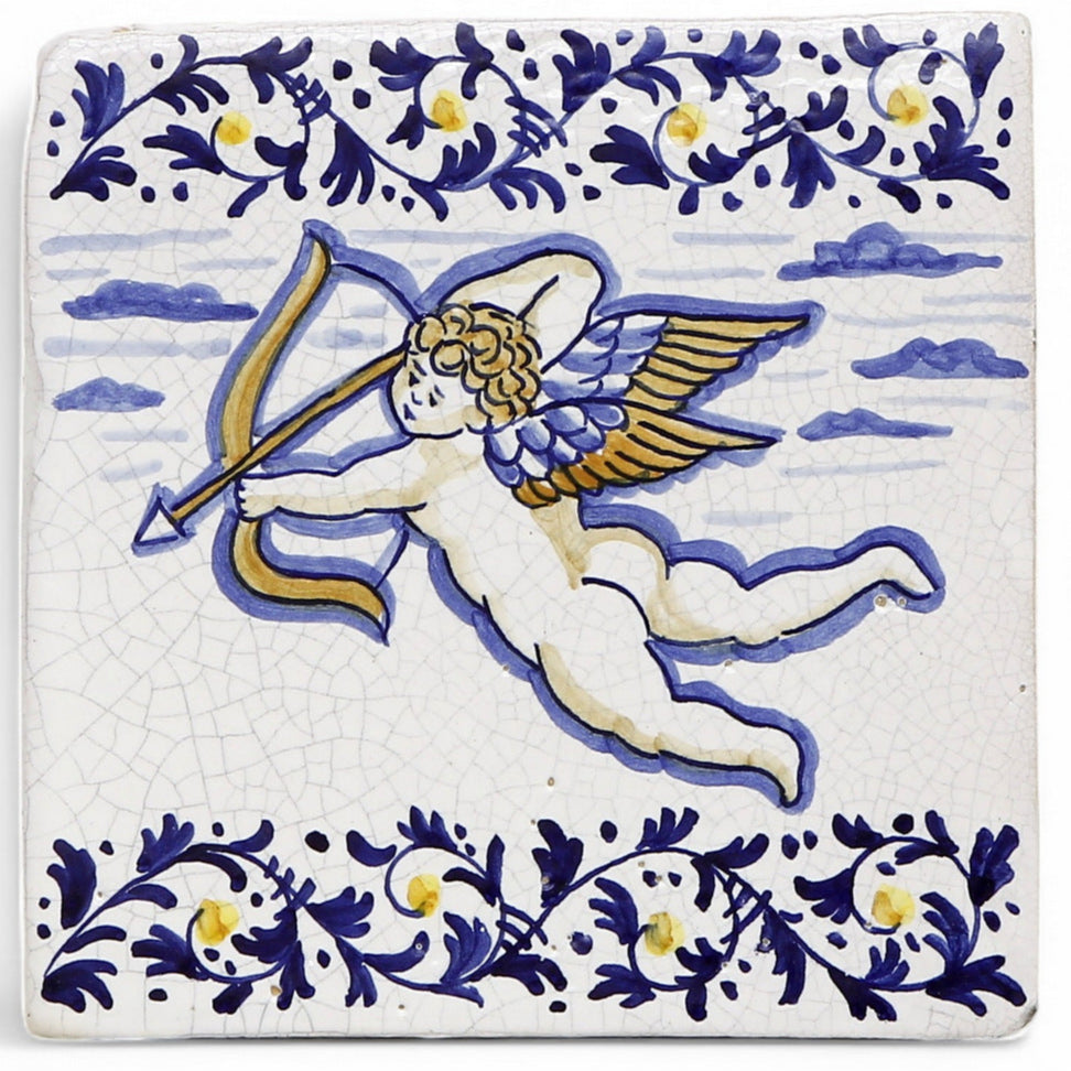 ANTICA DERUTA: Deluxe Hand Painted Ceramic Authentic Deruta Tile