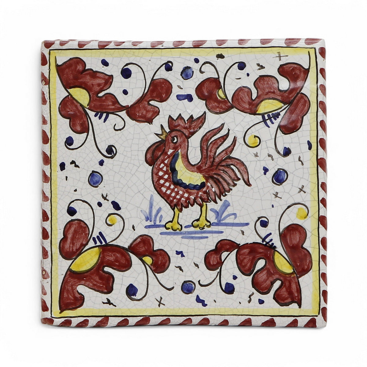 ANTICA DERUTA: Hand Painted Ceramic Authentic Deruta Tile