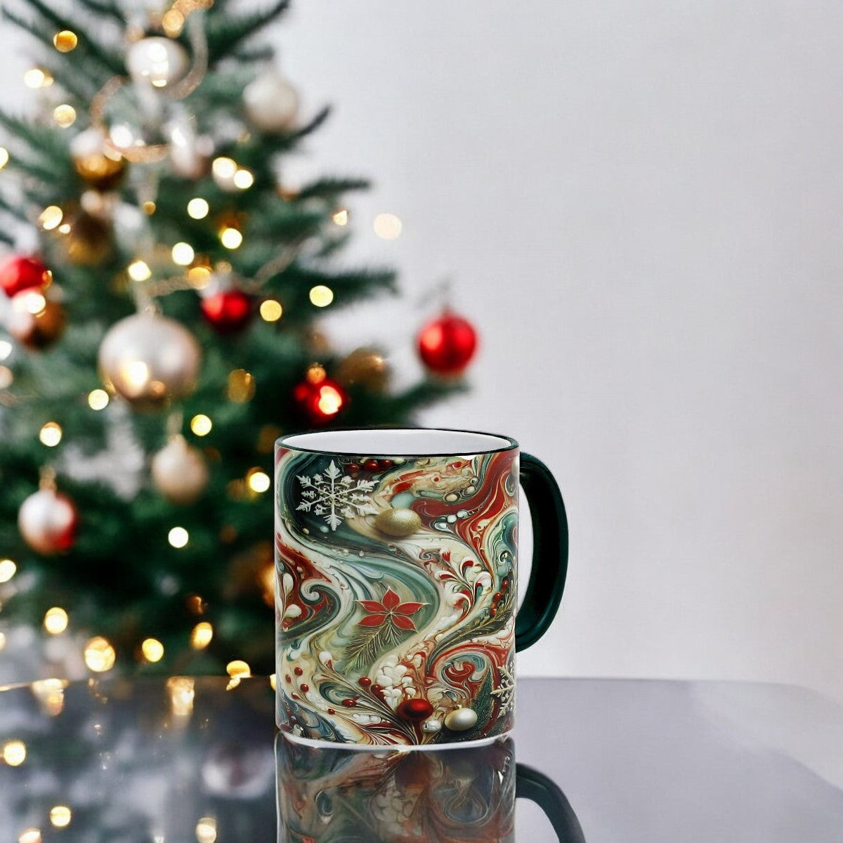 SUBLIMART: Christmas Ceramic Mug – Fluid Wave Design by RC Designs (Pattern #03)