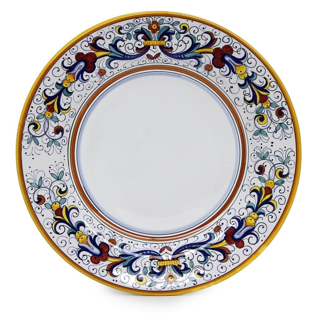 GIFT BOX: With Deruta Dinner Plate - RICCO DERUTA design (4 Pcs)