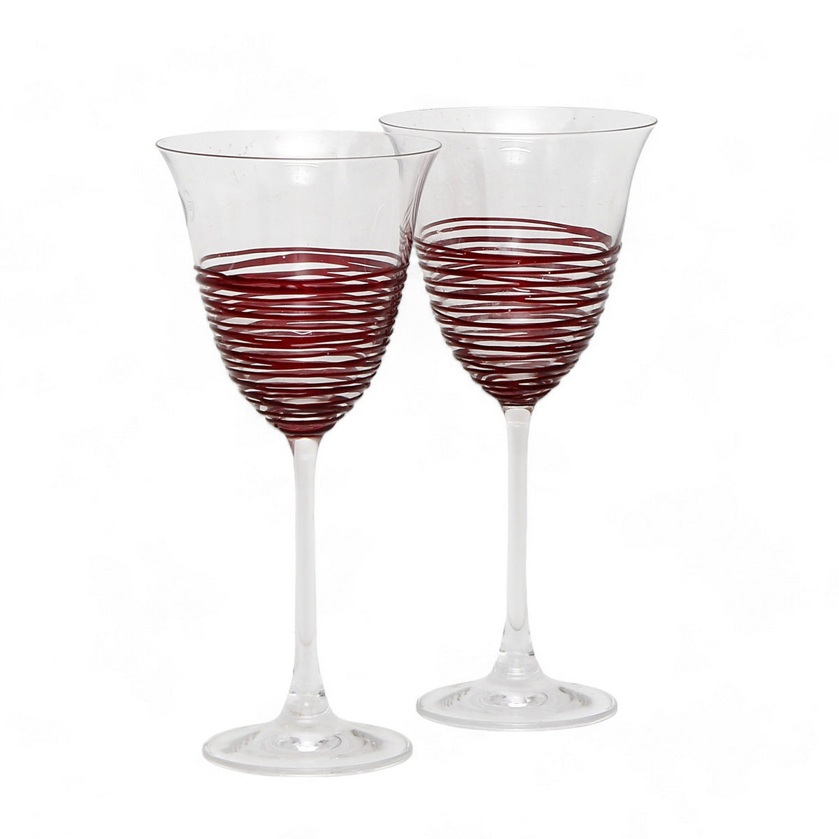 ARTE ITALICA: ROSA Collection Murano Glass Stemware - SET OF TWO Water Glasses