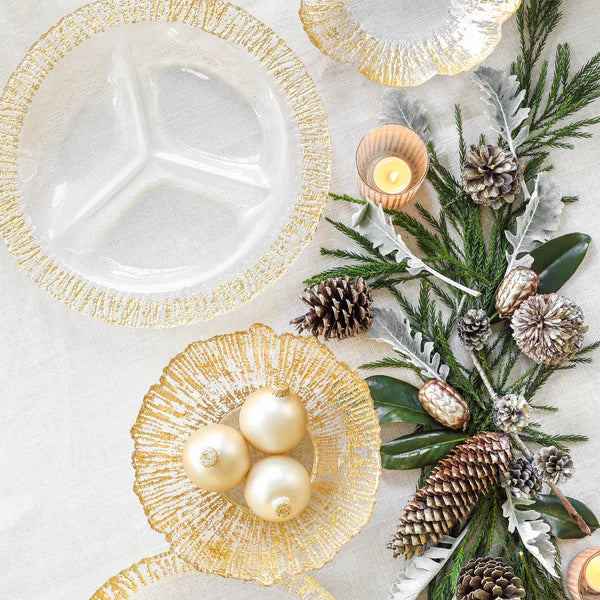 VIETRI: Rufolo Glass Gold Large Deep Bowl